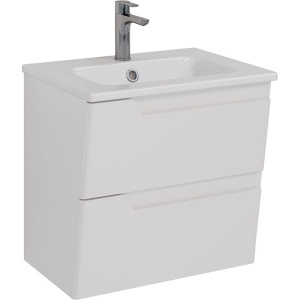 Купить Тумба с раковиной Lemark Miano 60 белая глянцевая, раковина Эйфория в Москве с доставкой Тумба с раковиной Lemark Miano 60 белая глянцевая, раковина Эйфория