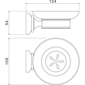 Мыльница Акватек Классик AQ4503MB матовый черный