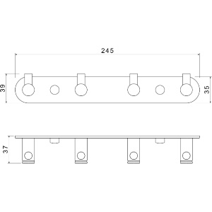 Купить Крючок для ванной Aquatek Европа AQ4123BGM оружейная сталь в Москве с доставкой Крючок для ванной Aquatek Европа AQ4123BGM оружейная сталь