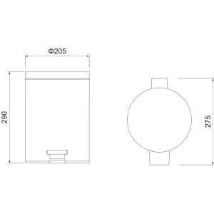 Ведро для мусора Aquatek  AQ4991CR хром
