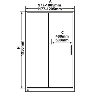Душевая дверь в нишу Ravak Blix Slim BLSDP2-100 профиль хром