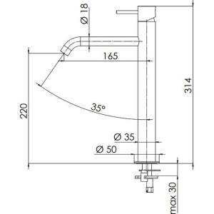 Купить Смеситель для раковины Remer X Style Inox SSX10LXLB с донным клапаном click-clack в Москве с доставкой Смеситель для раковины Remer X Style Inox SSX10LXLB с донным клапаном click-clack