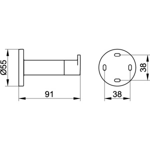 Купить Крючок Keuco Plan 14911370000 черный, c упором для двери в Москве с доставкой Крючок Keuco Plan 14911370000 черный, c упором для двери