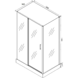 Душевой уголок Ceruttispa Victoria 120 120x90, профиль хром