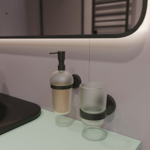 Дозатор DEKOR BANYO Alina Black, черный