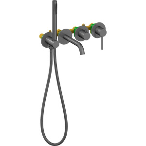 Купить Смеситель для ванны с душем Timo Saona 2314/18YSM С ВНУТРЕННЕЙ ЧАСТЬЮ, черное золото в Москве с доставкой Смеситель для ванны с душем Timo Saona 2314/18YSM С ВНУТРЕННЕЙ ЧАСТЬЮ, черное золото