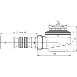 Сифон для поддона АНИ пласт E415C