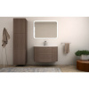 Тумба с раковиной Cezares Eden 91 rovere scuro soft, раковина 50177