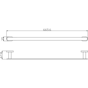 Полотенцедержатель Rav Slezak Yukon YUA0701/65CB хром, белый