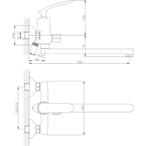 Универсальный смеситель Rush Island IS6535-51