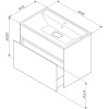 Тумба с раковиной AM.PM Inspire V2.0 80 белый матовый