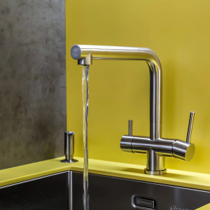 Купить Смеситель для кухни Omoikiri Takamatsu-S BN нержавеющая сталь в Москве с доставкой Смеситель для кухни Omoikiri Takamatsu-S BN нержавеющая сталь