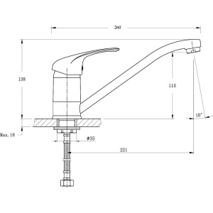 Смеситель для кухни Rush Corsica CO4240-27