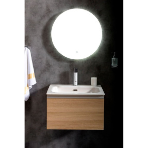 Тумба с раковиной Armadi Art Vallessi 60, дуб светлый матовый фактурный