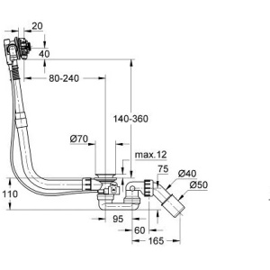 Слив-перелив для ванны Grohe Talentofill 28990000