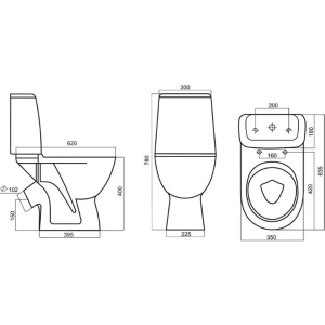 Унитаз-компакт Damixa Redblu Origin One RedBlu Origin One 818607SC с микролифтом
