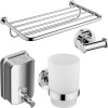 Набор Ideal Standard IOM I1004AA Стакан + Крючок + Диспенсер для мыла + Полка для полотенец, хром
