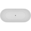 Акриловая ванна Artemis Bauci 180x80 см, отдельностоящая, овальная, с ножками, со сливом-переливом, белый глянец