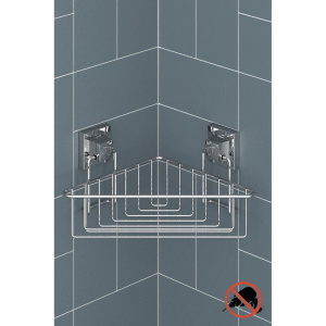 Полка Tekno-tel EF251 угловая, самоклеящаяся, хром