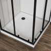 Душевой уголок Vincea City VSS-5CT8010CLB 100х80 см, профиль черный, стекло прозрачное