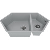 Мойка кухонная KitKraken Creek Creek Grey серая