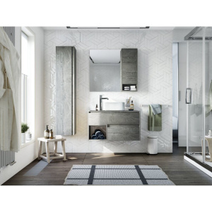 Купить Мебель для ванной STWORKI Карлстад 90, дуб рошелье, монте тиберио, с отверстием для смесителя в столешнице в Москве с доставкой Мебель для ванной STWORKI Карлстад 90, дуб рошелье, монте тиберио, с отверстием для смесителя в столешнице