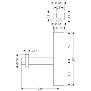 Сифон для раковины Hansgrohe 52100000 хром