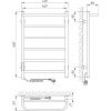 Полотенцесушитель электрический Laris Прайм ЧКЧ П6 400/600 черный, L