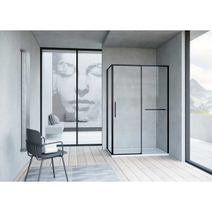 Купить Душевой уголок Vincea Slim Soft VSR-1SS1013CLB 130x100, профиль черный, стекло прозрачное в Москве с доставкой Душевой уголок Vincea Slim Soft VSR-1SS1013CLB 130x100, профиль черный, стекло прозрачное