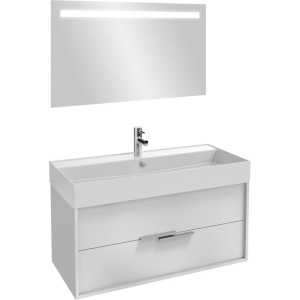 Тумба с раковиной Jacob Delafon Vivienne 100 белая блестящая, раковина белая