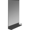 Зеркало STWORKI Нюборг 50 с полкой, черное, в стиле лофт, прямоугольное, настенное