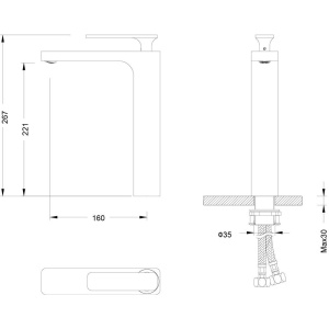 Смеситель для раковины Timo Torne 4311/02F antique