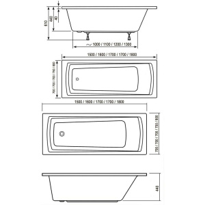 Акриловая ванна Ravak Domino Plus 180x80 C651R00000 белая