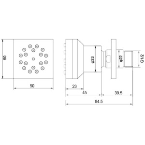 Боковая форсунка Aquatek AQ2098MB черный