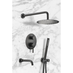 Душевой комплект Milacio Ultra MCU.150.MB С ВНУТРЕННЕЙ ЧАСТЬЮ, черный матовый