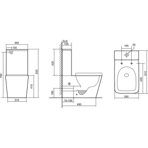 Купить Унитаз-компакт SantiLine SL-5028MB безободковый, с микролифтом, система смыва Tornado в Москве с доставкой Унитаз-компакт SantiLine SL-5028MB безободковый, с микролифтом, система смыва Tornado