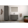 Тумба с раковиной Cezares Eden 91 grigio talpa opaco, раковина 50177