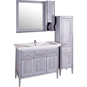 Зеркало ASB-Woodline Гранда 80 серое, с полкой