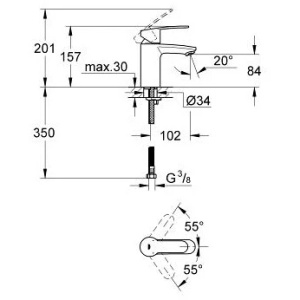 Купить Смеситель для раковины Grohe Eurostyle Cosmopolitan 3246820E в Москве с доставкой Смеситель для раковины Grohe Eurostyle Cosmopolitan 3246820E