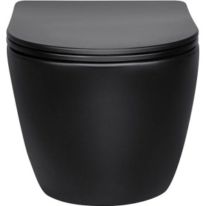 Купить Унитаз подвесной Vincea Globo VT1-14SMB черный в Москве с доставкой Унитаз подвесной Vincea Globo VT1-14SMB черный