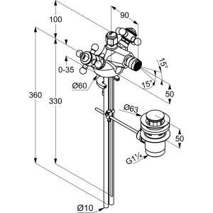 Смеситель для биде Kludi Adlon 512110520