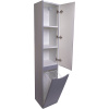 Шкаф-пенал Style Line Бергамо Люкс Plus 30 с бельевой корзиной, антискрейтч серый