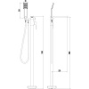 Напольный смеситель для ванны с душем Lemark Unit LM4544C