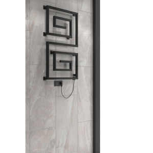 Купить Полотенцесушитель электрический Indigo Lira DGL100-60BRRt черный муар в Москве с доставкой Полотенцесушитель электрический Indigo Lira DGL100-60BRRt черный муар