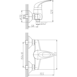 Смеситель для душа Haiba HB2003