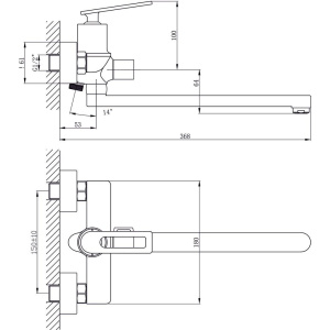 Универсальный смеситель Rush Palm PL2530-51