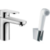 Смеситель для раковины Hansgrohe Vernis Blend 71215000 с гигиеническим душем, хром
