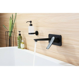 Купить Смеситель для раковины Lemark Bronx LM3726BL С ВНУТРЕННЕЙ ЧАСТЬЮ  черный в Москве с доставкой Смеситель для раковины Lemark Bronx LM3726BL С ВНУТРЕННЕЙ ЧАСТЬЮ  черный