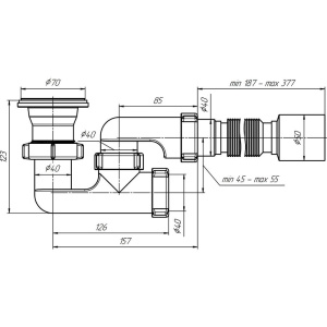 Купить Сифон для поддона АНИ пласт E215 в Москве с доставкой Сифон для поддона АНИ пласт E215