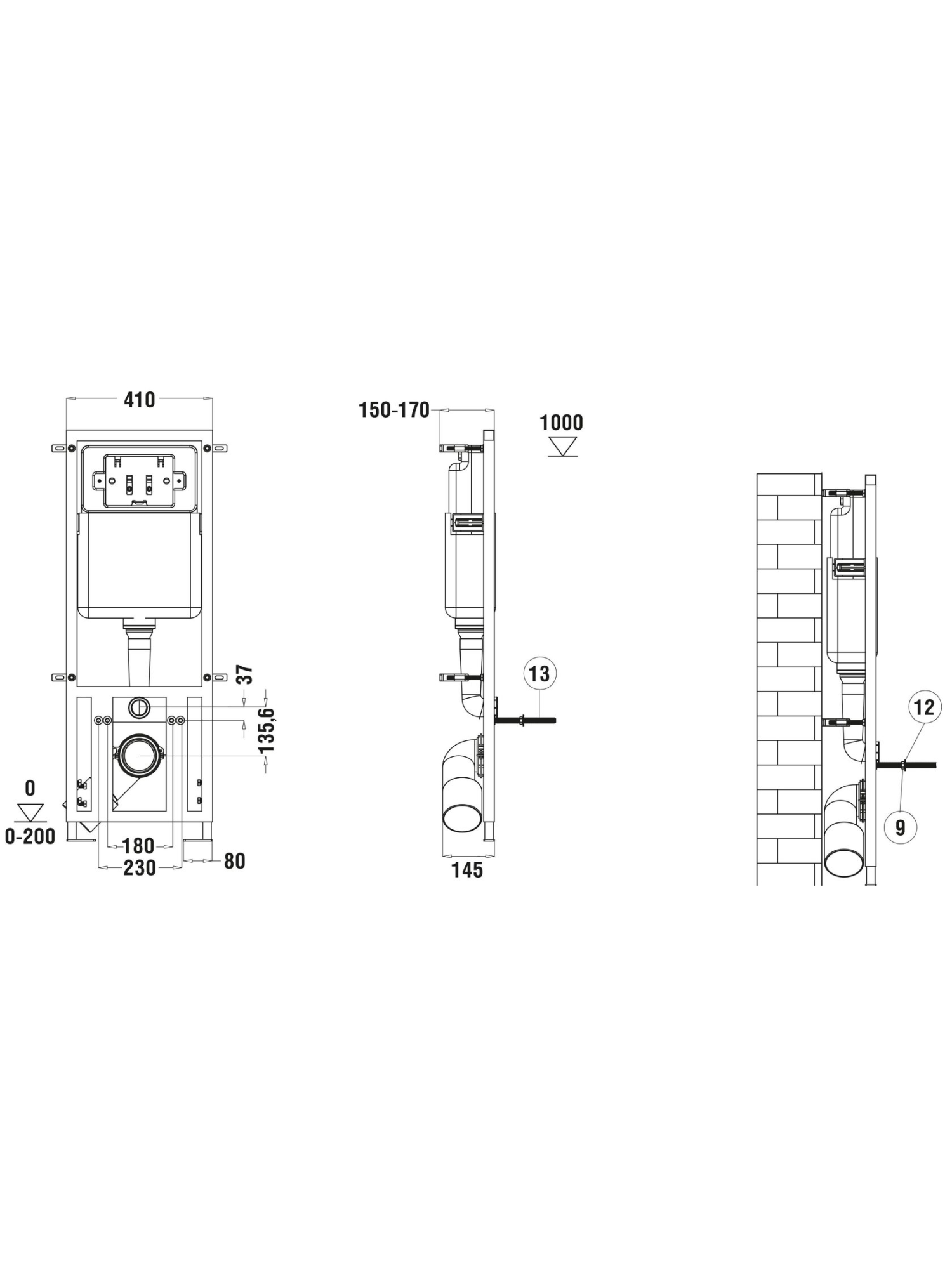 Кнопка хром нажимная для инсталляции Квадратная WeltWasser MARBERG 410 SE CR (10000005951)